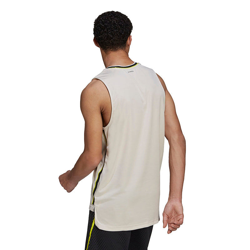 Adidas Sleeveless Primeblue Tee (M) (Cream)