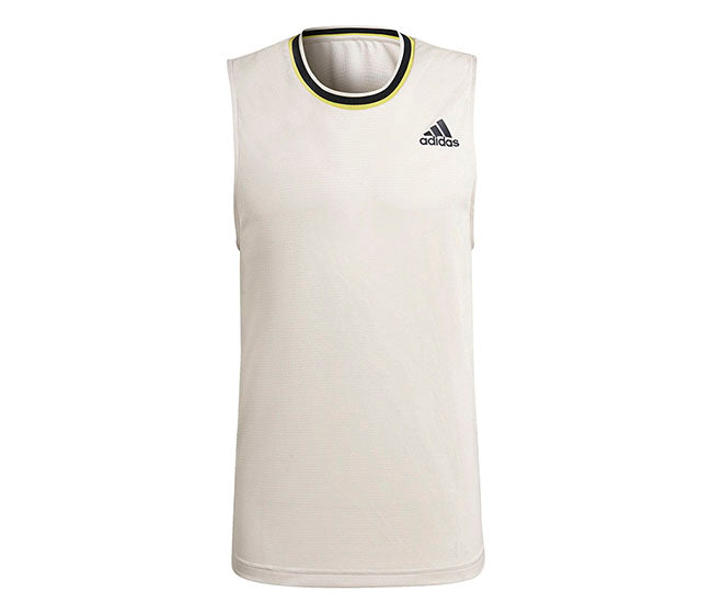 Adidas Sleeveless Primeblue Tee (M) (Cream)