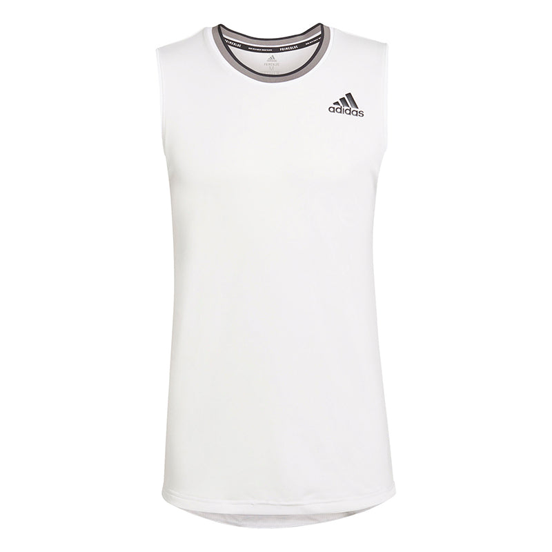 Adidas Sleeveless Primeblue Tee (M) (White)
