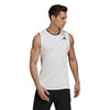 Adidas Sleeveless Primeblue Tee (M) (White)