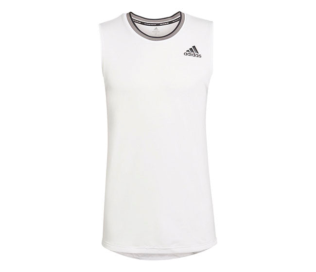 Adidas Sleeveless Primeblue Tee (M) (White)