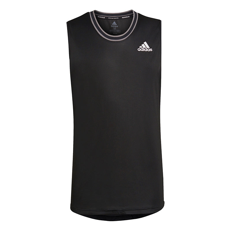 Adidas Sleeveless Primeblue Tee (M) (Black)
