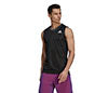 Adidas Sleeveless Primeblue Tee (M) (Black)