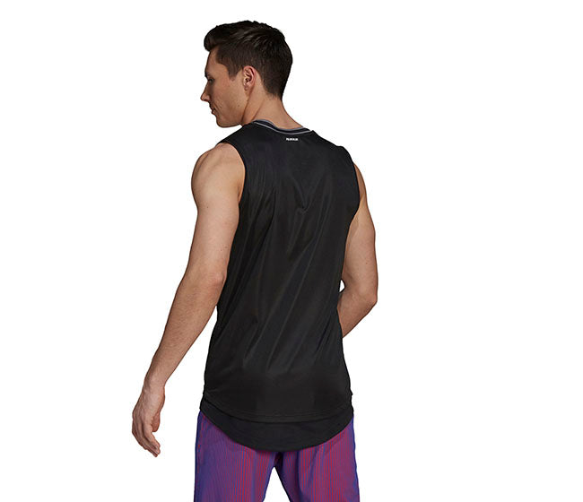 Adidas Sleeveless Primeblue Tee (M) (Black)