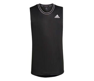 Adidas Sleeveless Primeblue Tee (M) (Black)