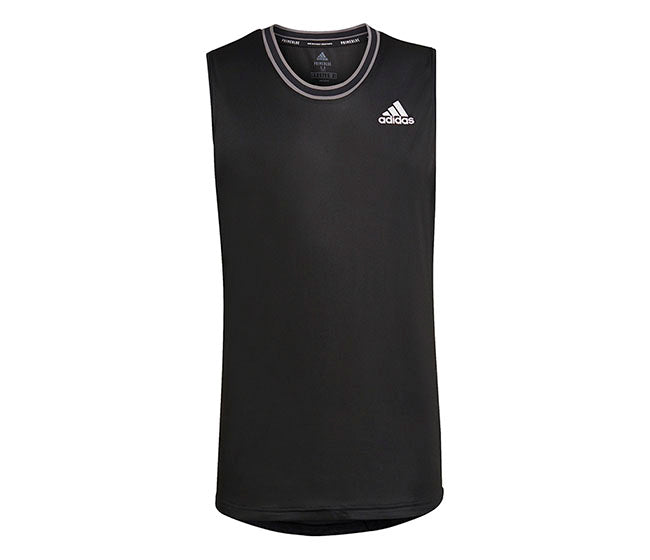 Adidas Sleeveless Primeblue Tee (M) (Black)