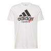 Adidas Tennis Graphic Logo Tee (M) (White)
