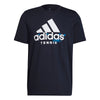 Adidas Tennis Graphic Logo Tee (M) (Navy)