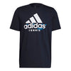 Adidas Tennis Graphic Logo Tee (M) (Navy)