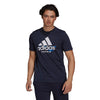 Adidas Tennis Graphic Logo Tee (M) (Navy)