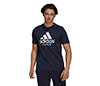Adidas Tennis Graphic Logo Tee (M) (Navy)