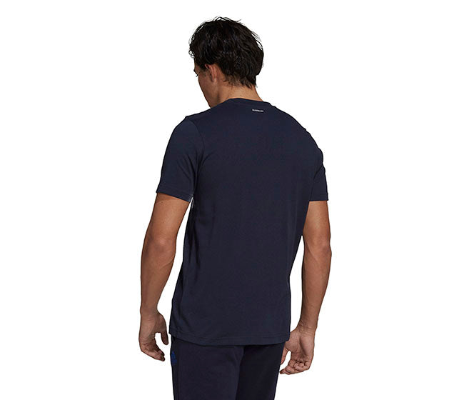 Adidas Tennis Graphic Logo Tee (M) (Navy)