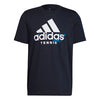 Adidas Tennis Graphic Logo Tee (M) (Navy)