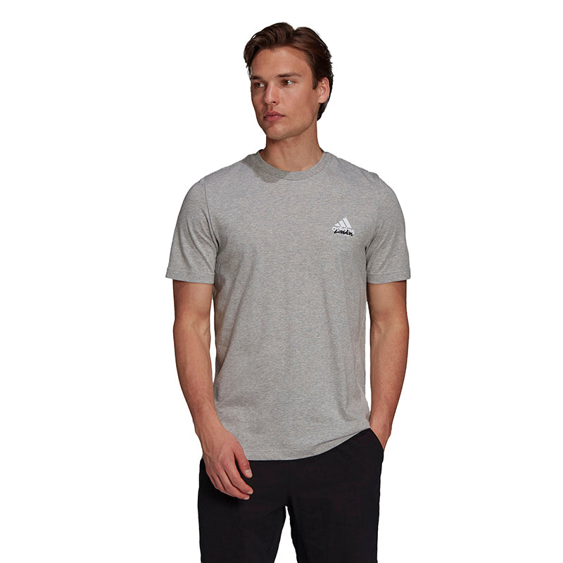 Adidas Tennis Graphic Wimbledon Tee (M) (Grey)