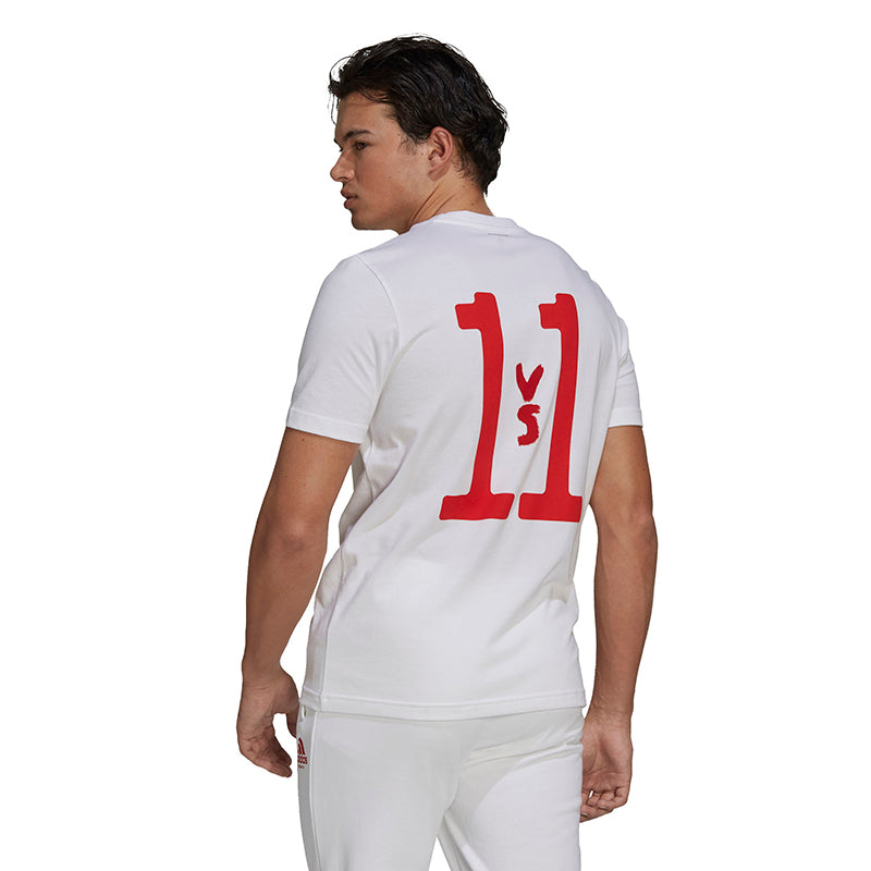 Adidas Tennis Logo Wimbledon Tee (M) (White)