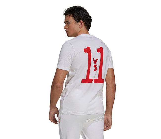 Adidas Tennis Logo Wimbledon Tee (M) (White)