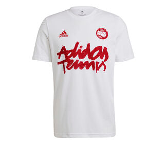 Adidas Tennis Logo Wimbledon Tee (M) (White)