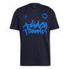 Adidas Tennis Logo Wimbledon Tee (M) (Navy)