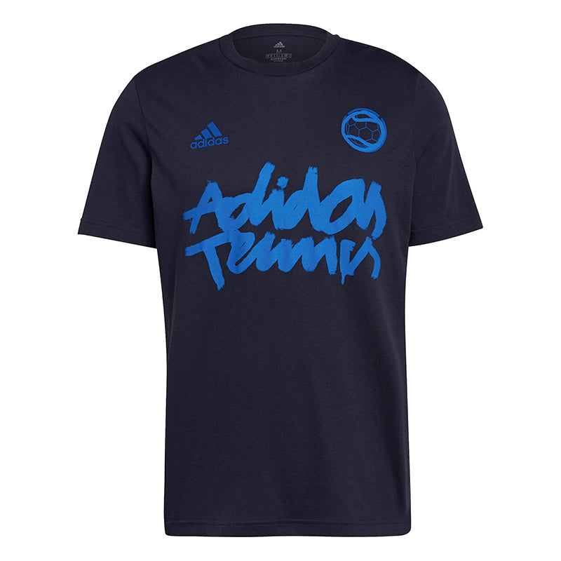 Adidas Tennis Logo Wimbledon Tee (M) (Navy)