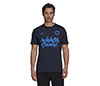 Adidas Tennis Logo Wimbledon Tee (M) (Navy)