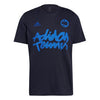 Adidas Tennis Logo Wimbledon Tee (M) (Navy)