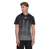 Adidas Freelift Printed Primeblue Tee (M) (Dark Grey)
