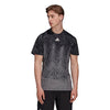 Adidas Freelift Printed Primeblue Tee (M) (Dark Grey)