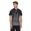 Adidas Freelift Printed Primeblue Tee (M) (Dark Grey)