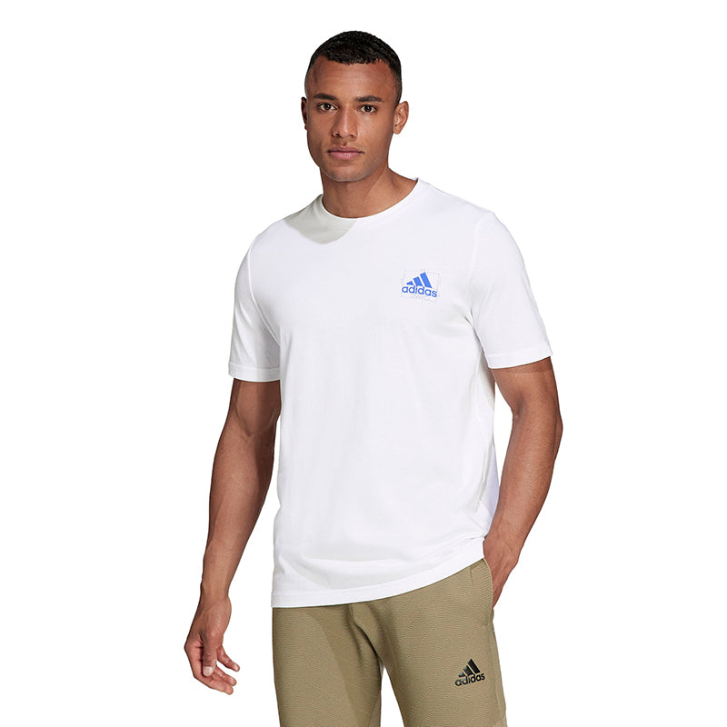 Adidas Barricade Graphic Tee (M) (White)
