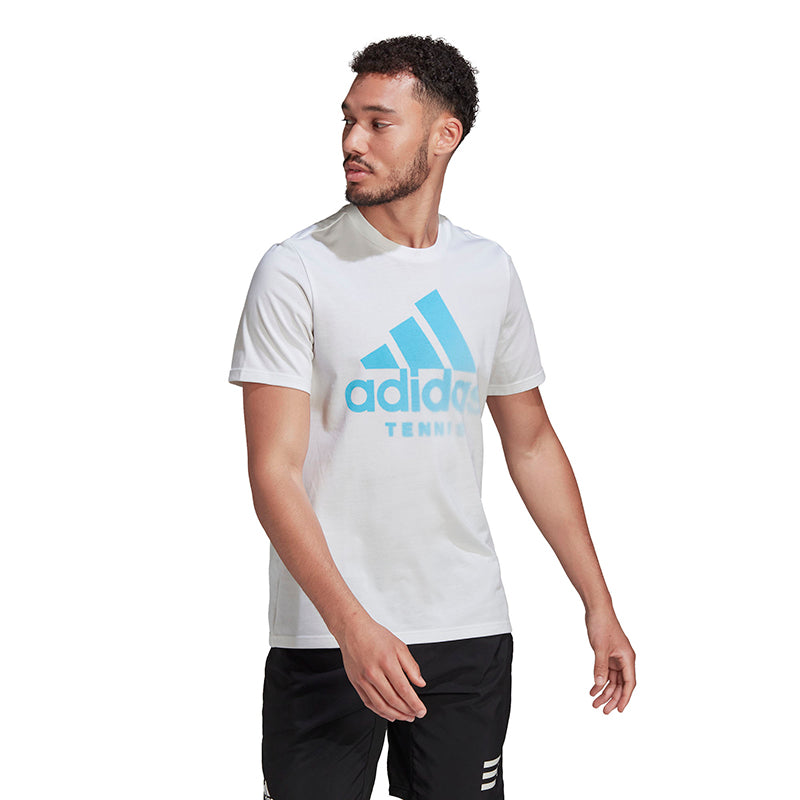 Adidas Tennis Category Graphic Tee (M) (White)