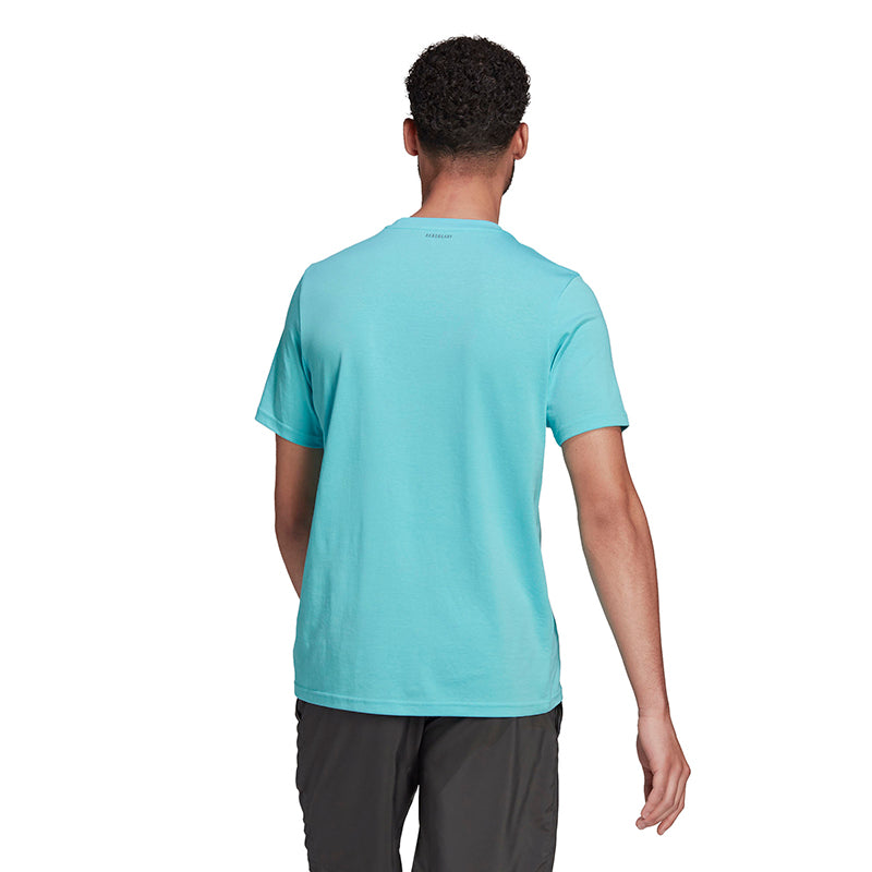 Adidas Tennis Category Graphic Tee (M) (Aqua)