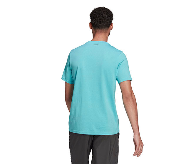 Adidas Tennis Category Graphic Tee (M) (Aqua)