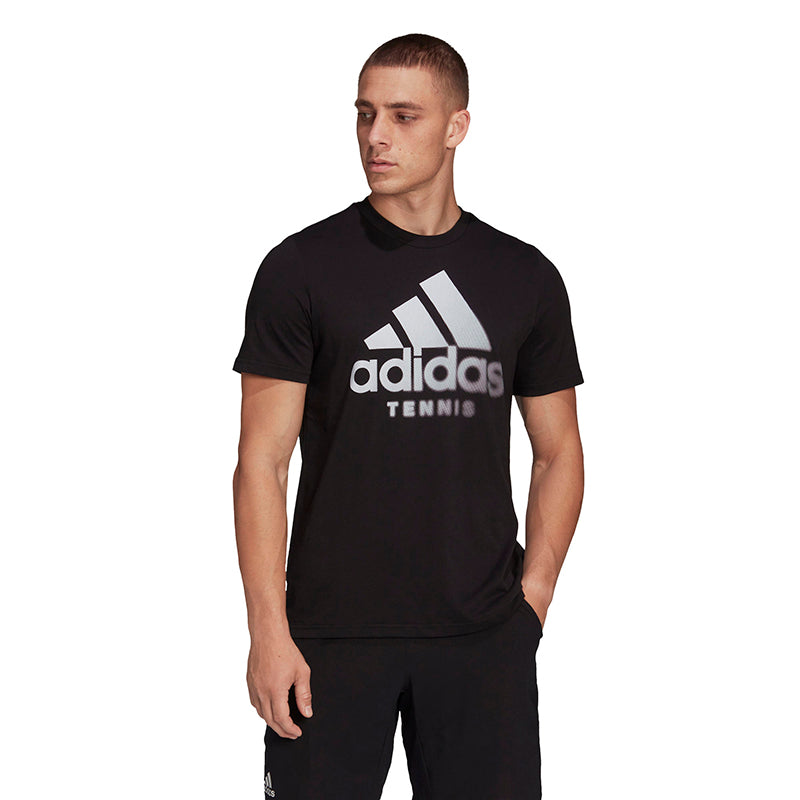 Adidas Tennis Category Graphic Tee (M) (Black)