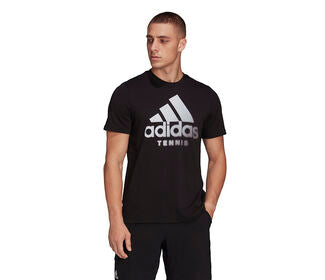 Adidas Tennis Category Graphic Tee (M) (Black)
