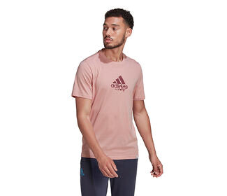 Adidas Game Sweat Match Graphic Tee (M) (Mauve)