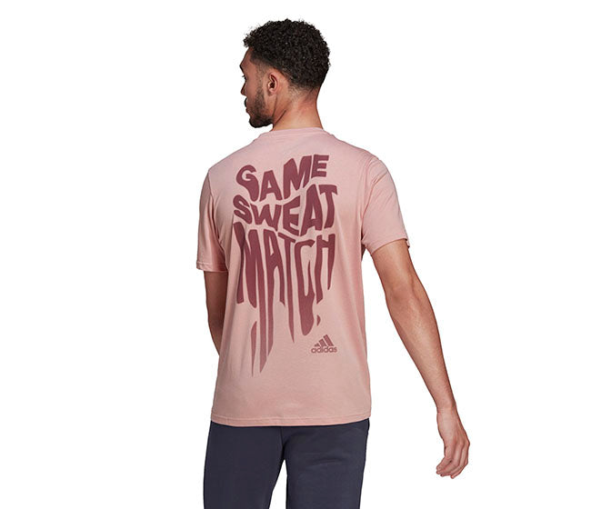 Adidas Game Sweat Match Graphic Tee (M) (Mauve)