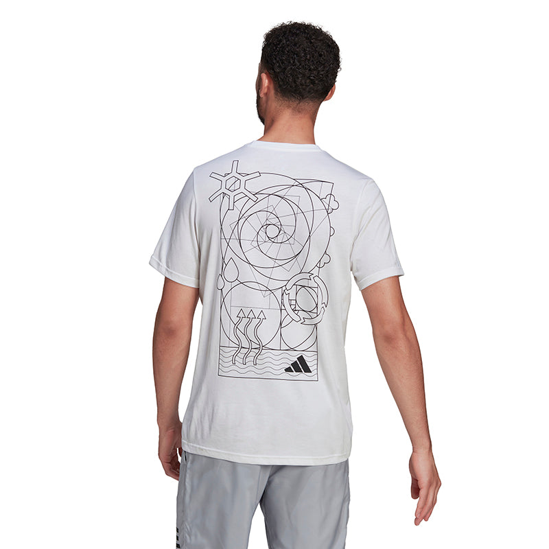 Adidas Golden Cut Graphic Tee (M) (White)