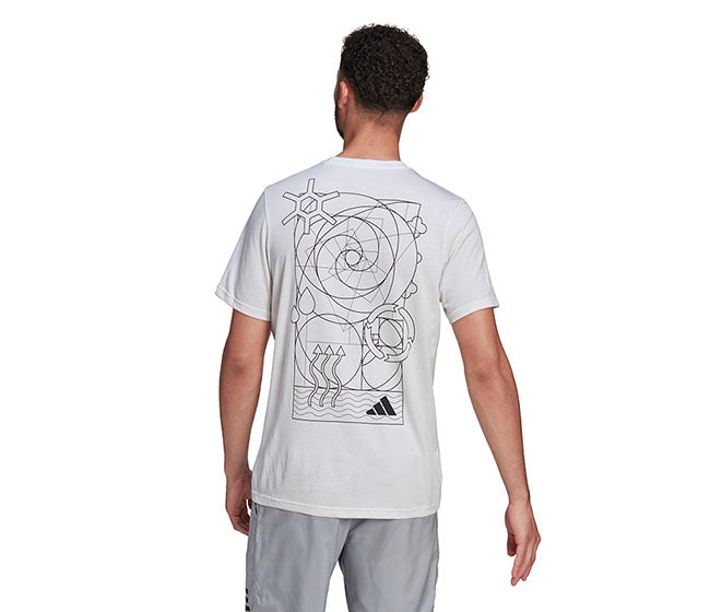 Adidas Golden Cut Graphic Tee (M) (White)