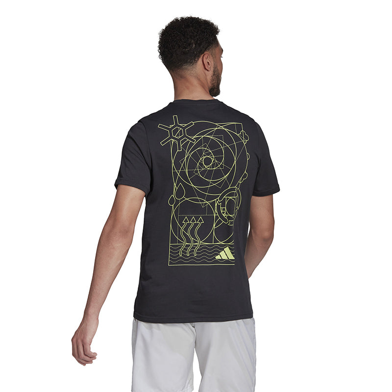 Adidas Golden Cut Graphic Tee (M) (Dark Grey)
