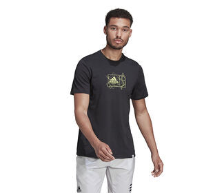 Adidas Golden Cut Graphic Tee (M) (Dark Grey)