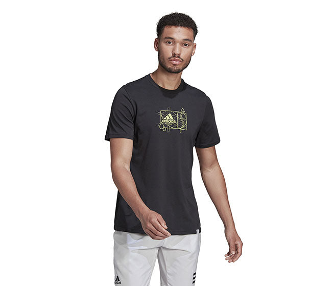 Adidas Golden Cut Graphic Tee (M) (Dark Grey)