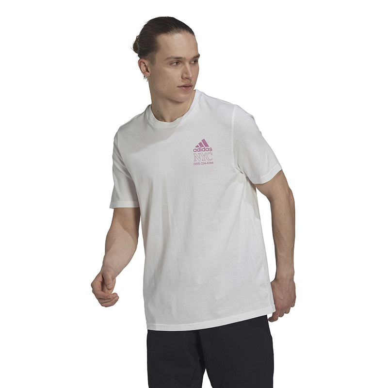 Adidas Hard Courts Graphic Tee (M) (White)