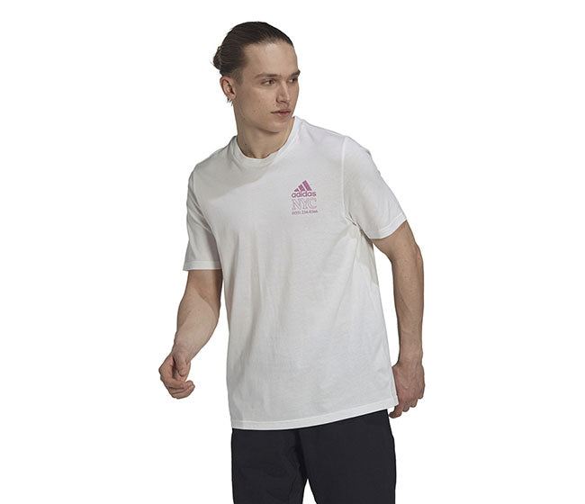 Adidas Hard Courts Graphic Tee (M) (White)