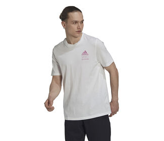Adidas Hard Courts Graphic Tee (M) (White)