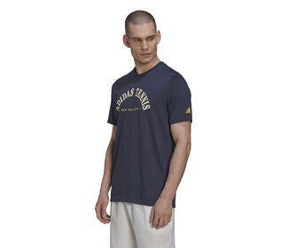 Adidas Tennis Academy Graphic Tee (M) (Navy)