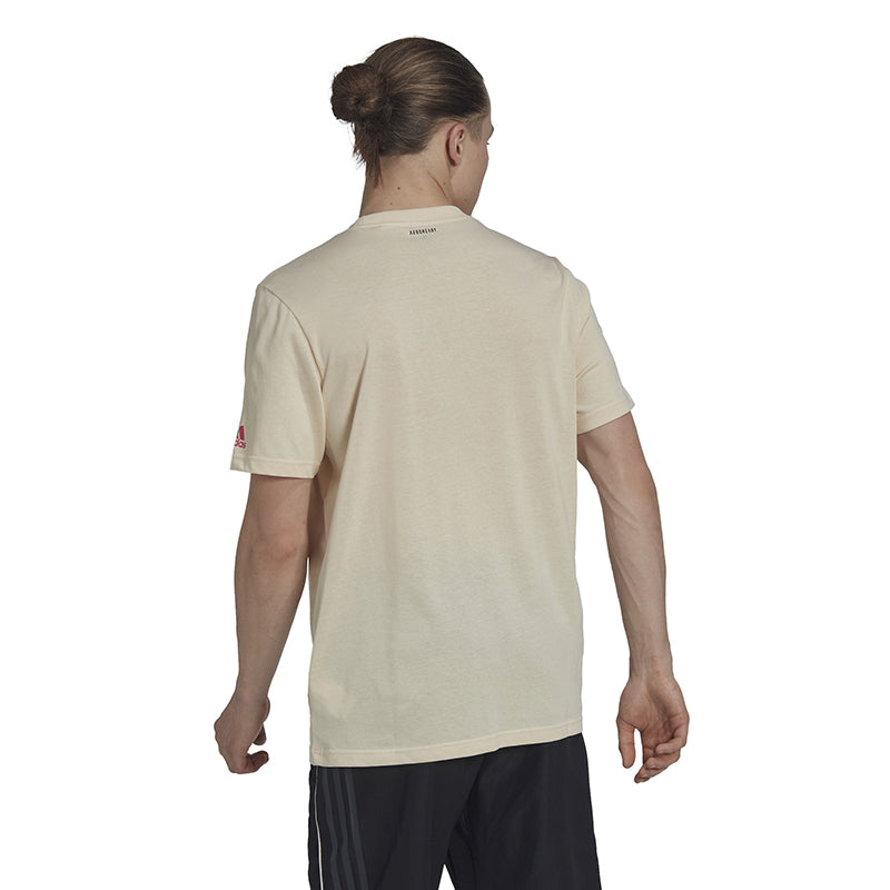 Adidas Tennis Academy Graphic Tee (M) (Ecru Tint)