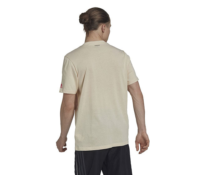 Adidas Tennis Academy Graphic Tee (M) (Ecru Tint)