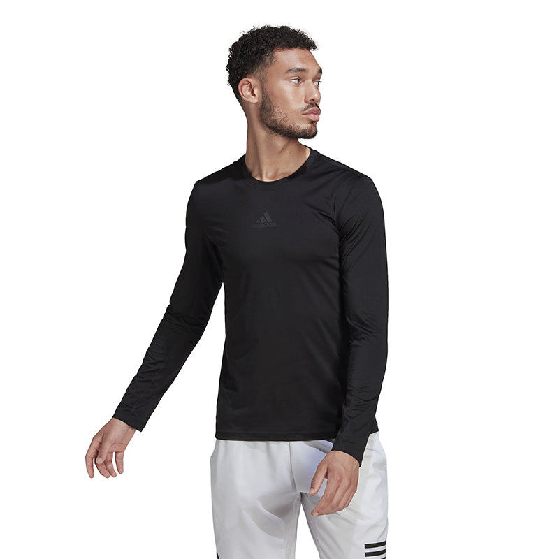 Adidas Paris Tech Fit Long Sleeve (M) (Black)