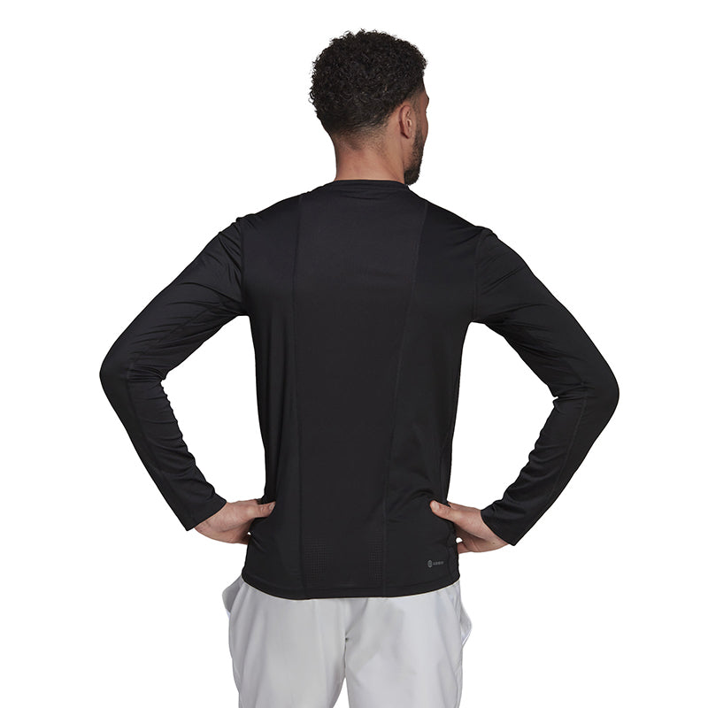 Adidas Paris Tech Fit Long Sleeve (M) (Black)