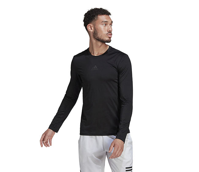Adidas Paris Tech Fit Long Sleeve (M) (Black)
